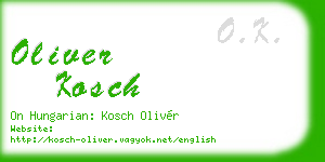 oliver kosch business card