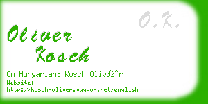 oliver kosch business card